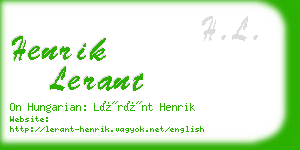 henrik lerant business card